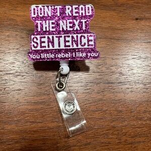Funny Rebel Glitter Badge Reel